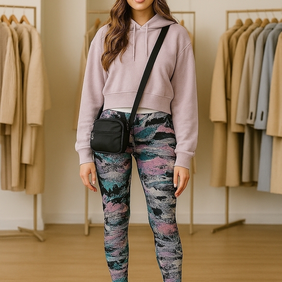 No Boundaries Pants - No Boundaries Multicolor Abstract Leggings